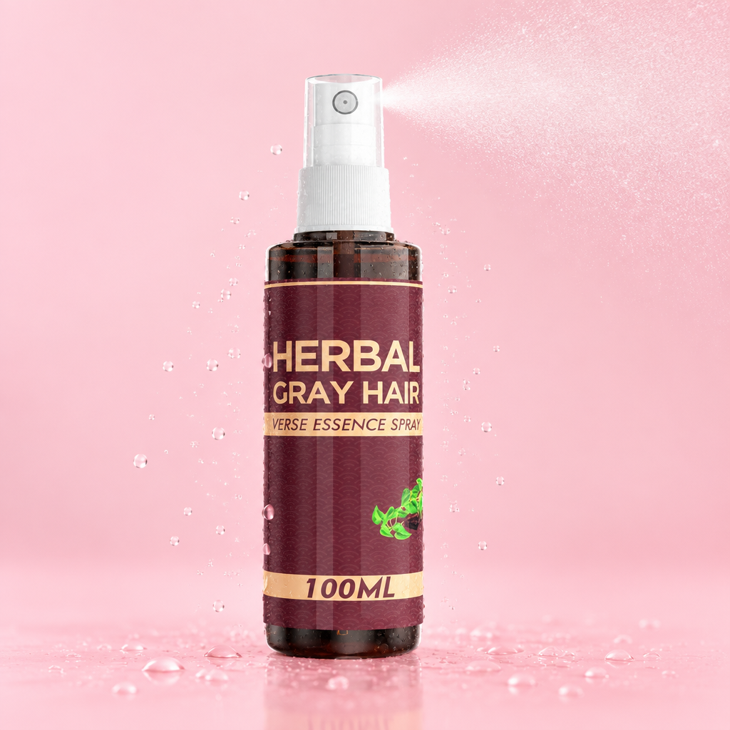 Spray capillaire sur fond rose avec brume