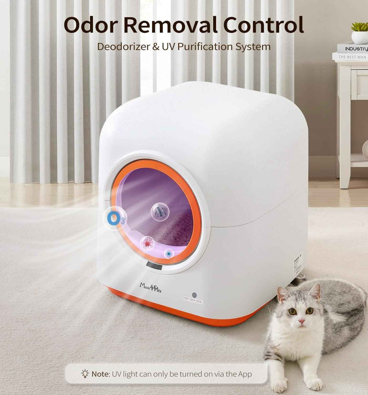 60L Self-Cleaning Automatic Cat Litter Box with Smart App Control