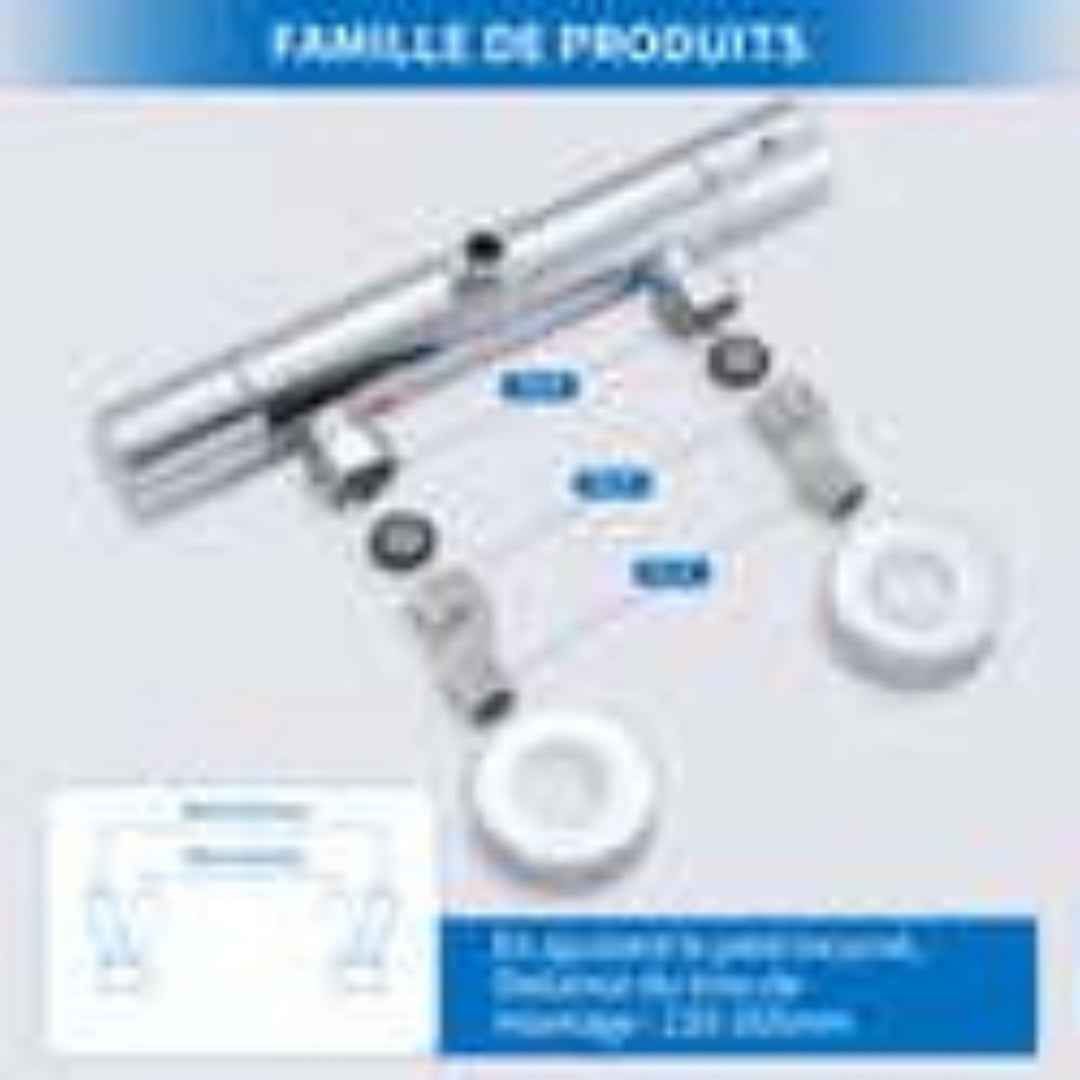 Mitigeur Thermostatique de Douche et Baignoire en Laiton Chromé