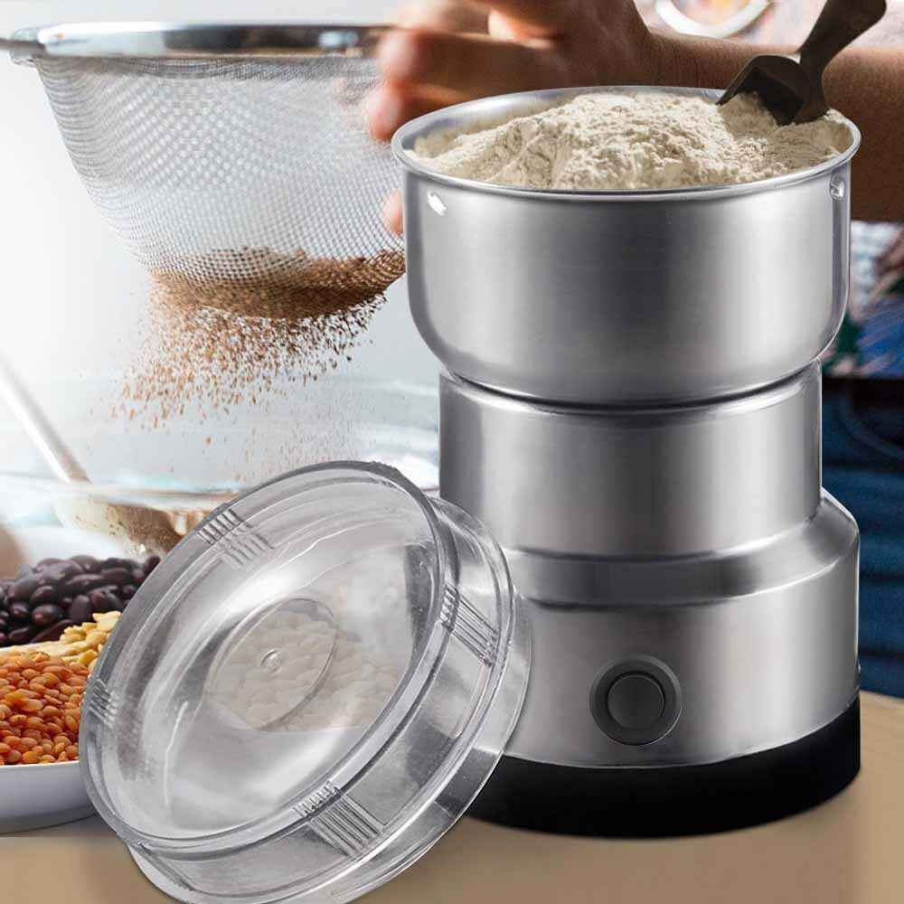 Electric Coffee Grinder For Grinding Nuts, Beans And Spices, With A Matte Blade.