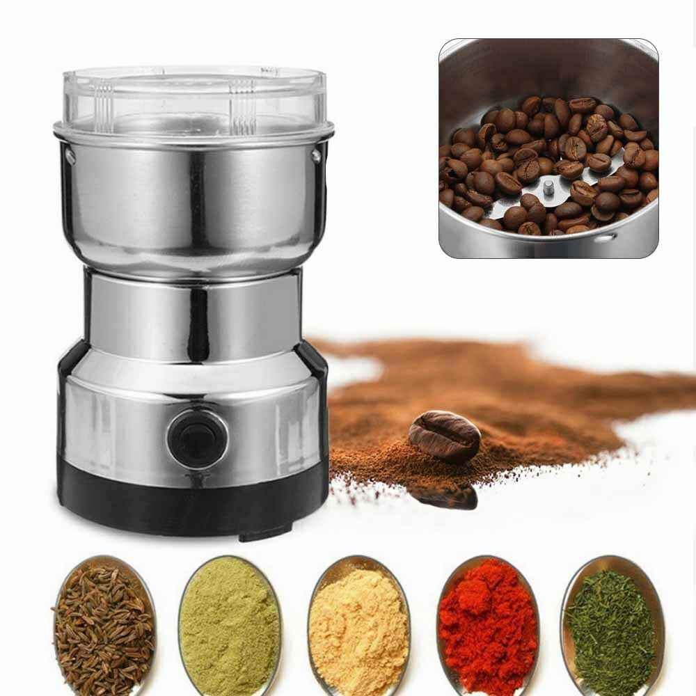 Electric Coffee Grinder For Grinding Nuts, Beans And Spices, With A Matte Blade.