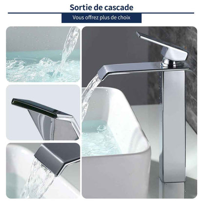 Wasserfall Armatur Bad Chrom | Wasserhahn Waschbecken