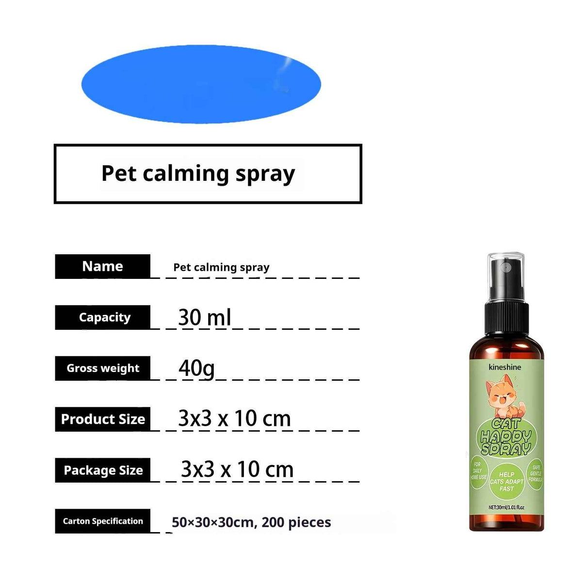 Spray Apaisant pour Animaux - Soulagement Naturel du Stress et de l'Anxiété pour Chiens et Chats