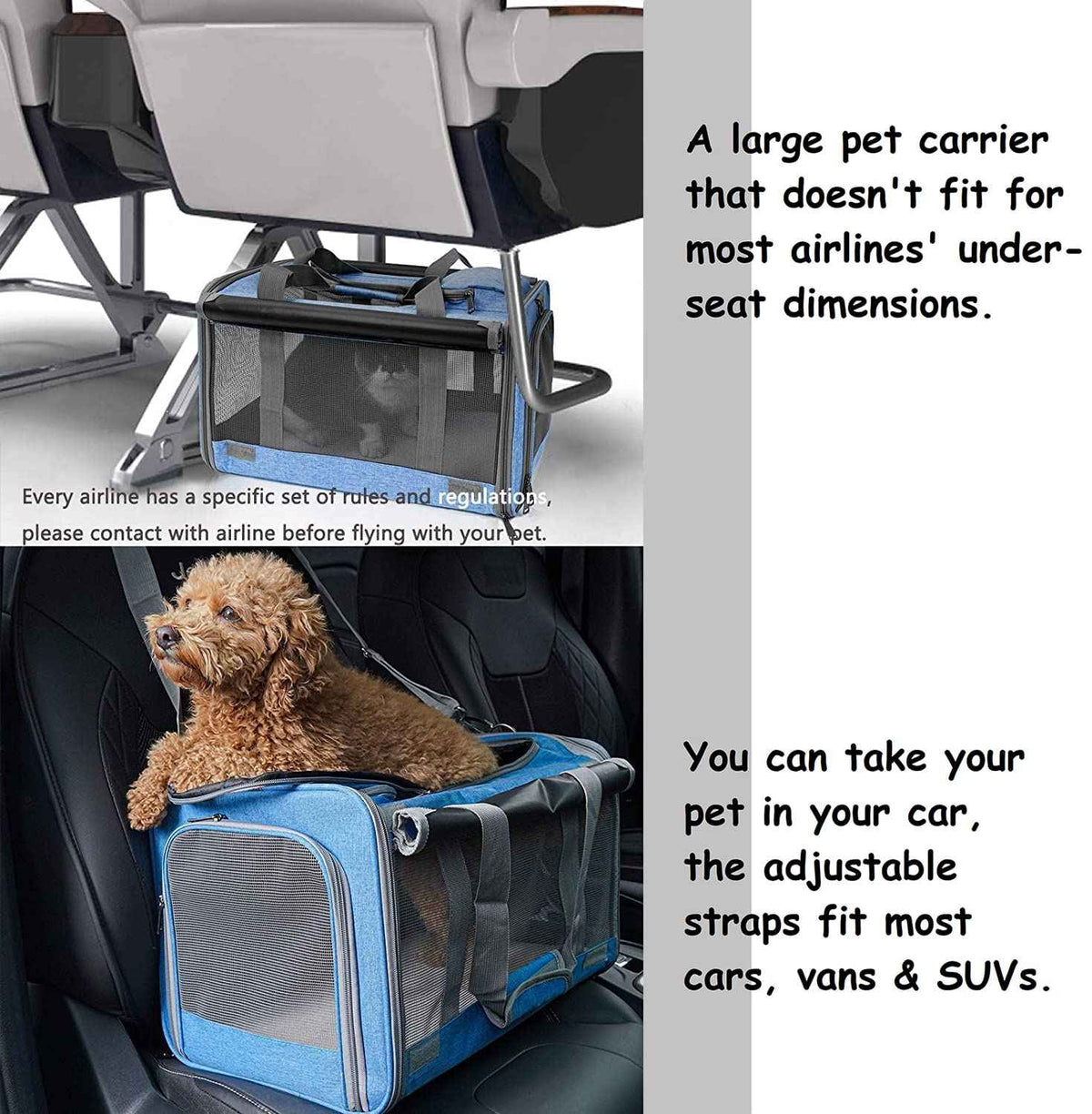 Sac de transport pour chat grande taille - Confort et sécurité pour vos animaux