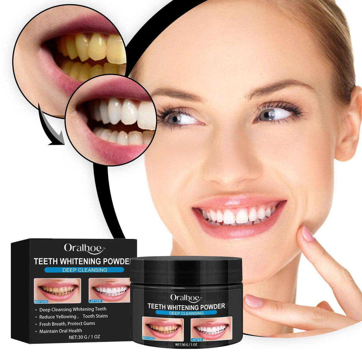 Poudre de Blanchiment des Dents : Un Sourire Éclatant et Radieux au Quotidien