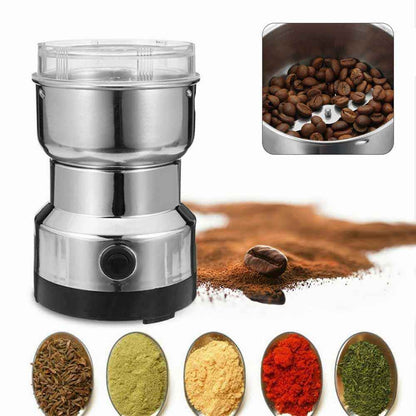 Electric Coffee Grinder For Grinding Nuts, Beans And Spices, With A Matte Blade.