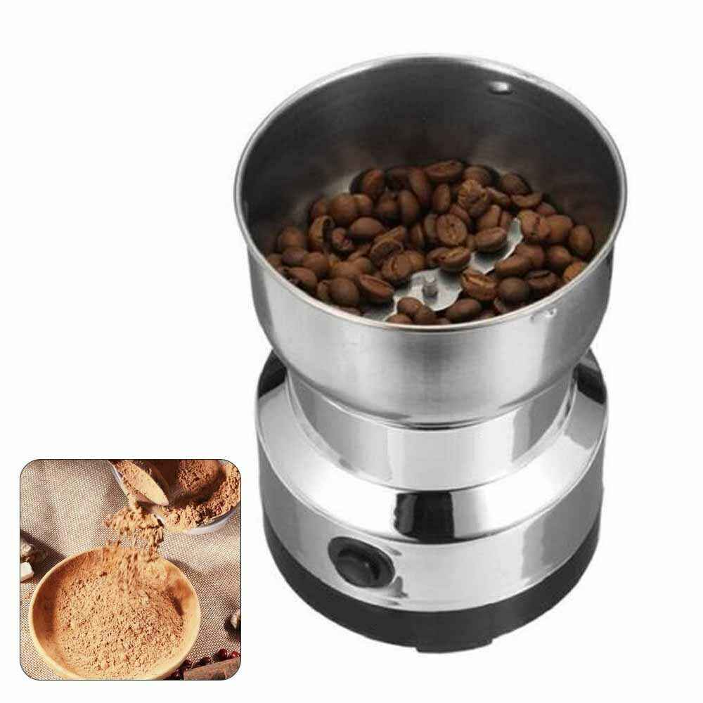 Electric Coffee Grinder For Grinding Nuts, Beans And Spices, With A Matte Blade.