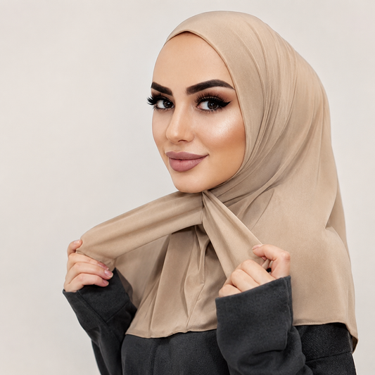 Hijab Modèle Respirant avec Bouton - Confort et Élégance Assurés - MFshop